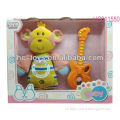 new design 7 inch stuffed plush animal doll with plastic guitar ,cloth doll with plastic accesorry